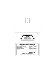 Kohler Cv740-3125 Decals Diagram and Parts List for M60-KH (53CH8CT6050-27HP)(2011) Cub Cadet Lawn Tractor